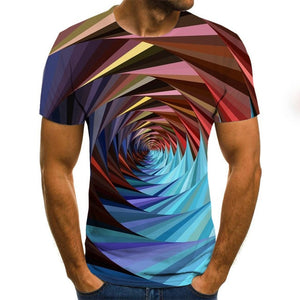 Summer Three-dimensional 3D vortex T-shirt Men Women Fashion 3D T Shirt Short Sleeve Harajuku Hip Hop Cute Tshirt