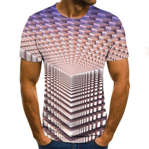 Summer Three-dimensional 3D vortex T-shirt Men Women Fashion 3D T Shirt Short Sleeve Harajuku Hip Hop Cute Tshirt