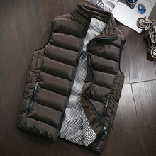 Load image into Gallery viewer, Brand Clothing Vest Jacket Mens New Autumn Warm Sleeveless Jacket Male Winter Casual Waistcoat Men Vest Plus Size Veste Homme
